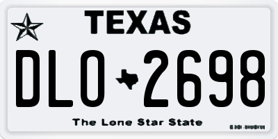 TX license plate DLO2698