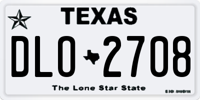 TX license plate DLO2708