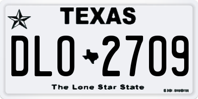 TX license plate DLO2709