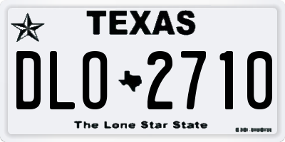 TX license plate DLO2710