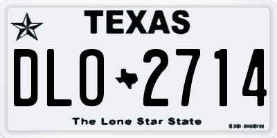 TX license plate DLO2714