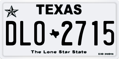 TX license plate DLO2715