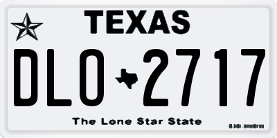 TX license plate DLO2717