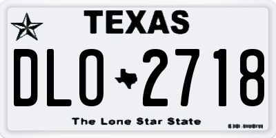 TX license plate DLO2718