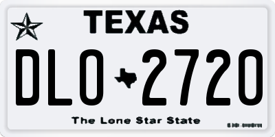 TX license plate DLO2720