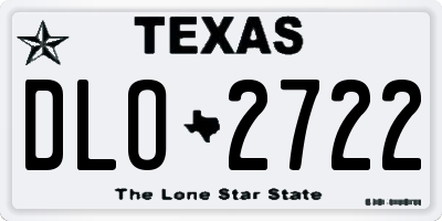 TX license plate DLO2722