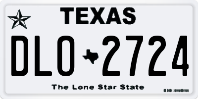 TX license plate DLO2724