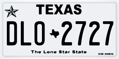 TX license plate DLO2727