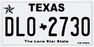 TX license plate DLO2730