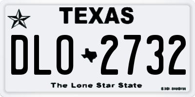 TX license plate DLO2732