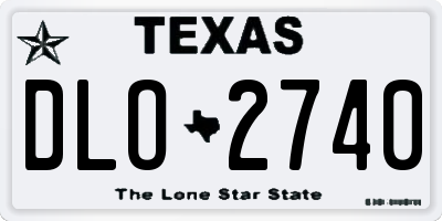 TX license plate DLO2740