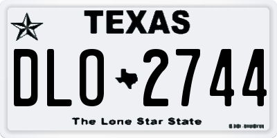 TX license plate DLO2744