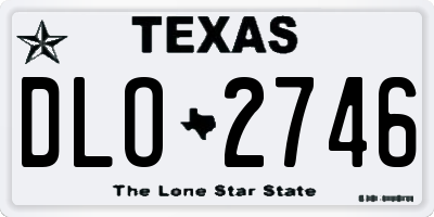 TX license plate DLO2746