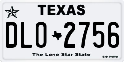 TX license plate DLO2756