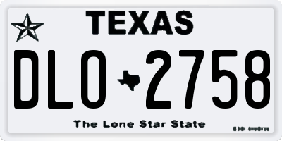 TX license plate DLO2758