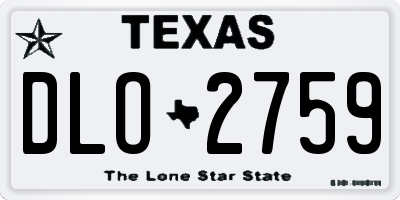 TX license plate DLO2759