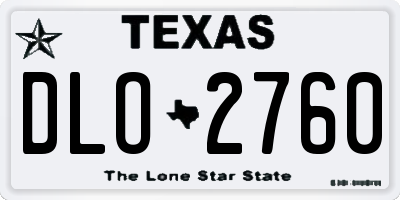 TX license plate DLO2760