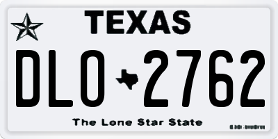 TX license plate DLO2762
