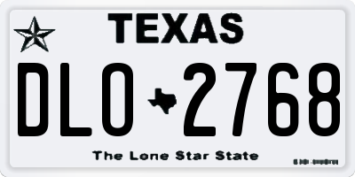 TX license plate DLO2768