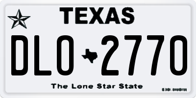 TX license plate DLO2770