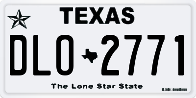 TX license plate DLO2771