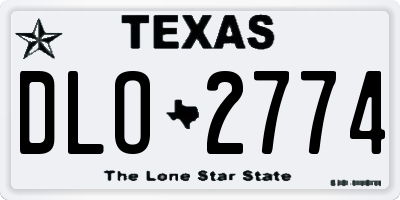 TX license plate DLO2774
