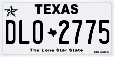 TX license plate DLO2775