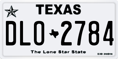 TX license plate DLO2784