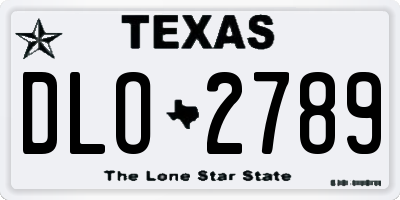 TX license plate DLO2789