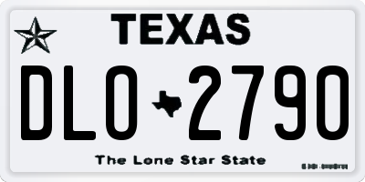 TX license plate DLO2790
