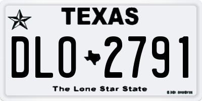 TX license plate DLO2791