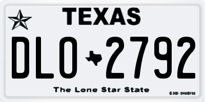 TX license plate DLO2792