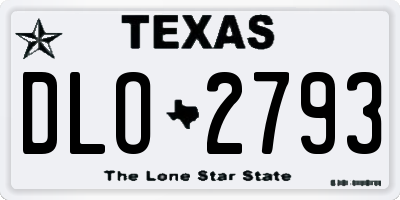 TX license plate DLO2793