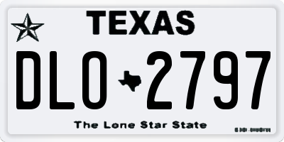 TX license plate DLO2797