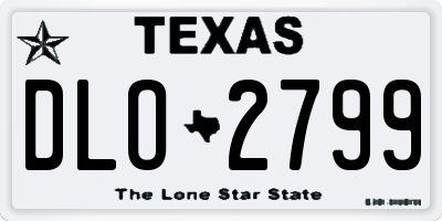 TX license plate DLO2799