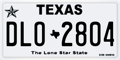 TX license plate DLO2804