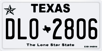 TX license plate DLO2806