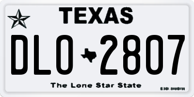 TX license plate DLO2807