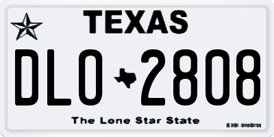 TX license plate DLO2808