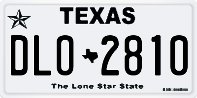 TX license plate DLO2810