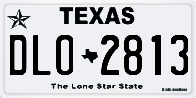 TX license plate DLO2813