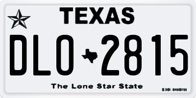 TX license plate DLO2815
