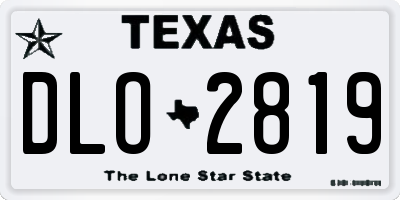 TX license plate DLO2819