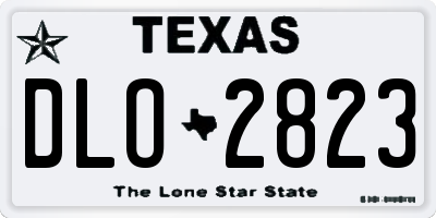 TX license plate DLO2823