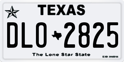 TX license plate DLO2825