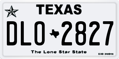 TX license plate DLO2827