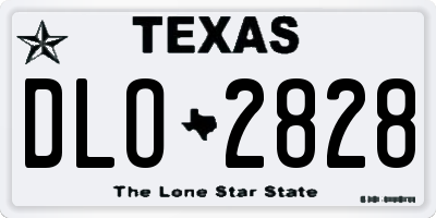 TX license plate DLO2828
