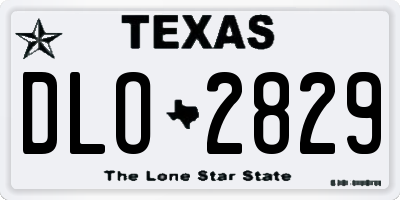 TX license plate DLO2829