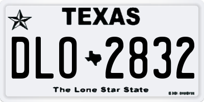 TX license plate DLO2832