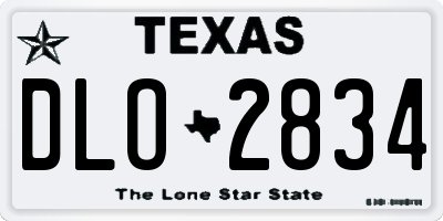 TX license plate DLO2834